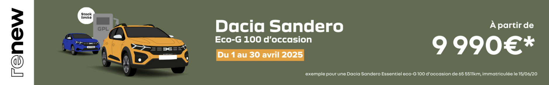 DACIA - VO Sandero GPL - Avril