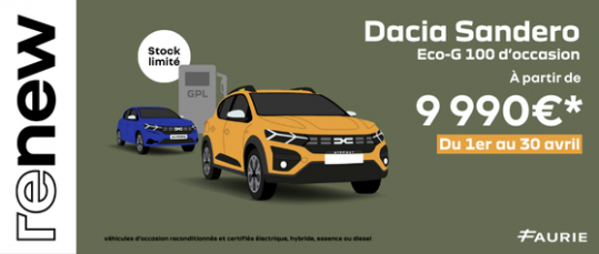 DACIA - VO Sandero GPL - Avril